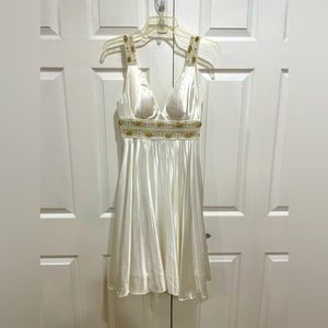 Satin white dress